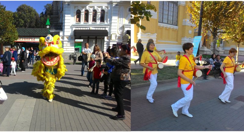 Сказочный лев и барабанщики