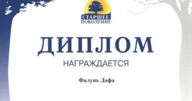 Диплом за активное участие в Международном форуме «Старшее поколение», 2013 г.